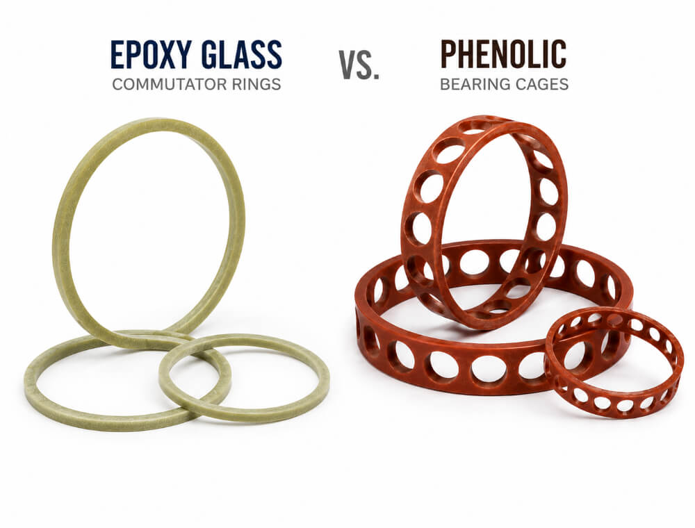 Epoxy Glass vs. Phenolic Composites: Commutator Rings and Bearing Cages Compared